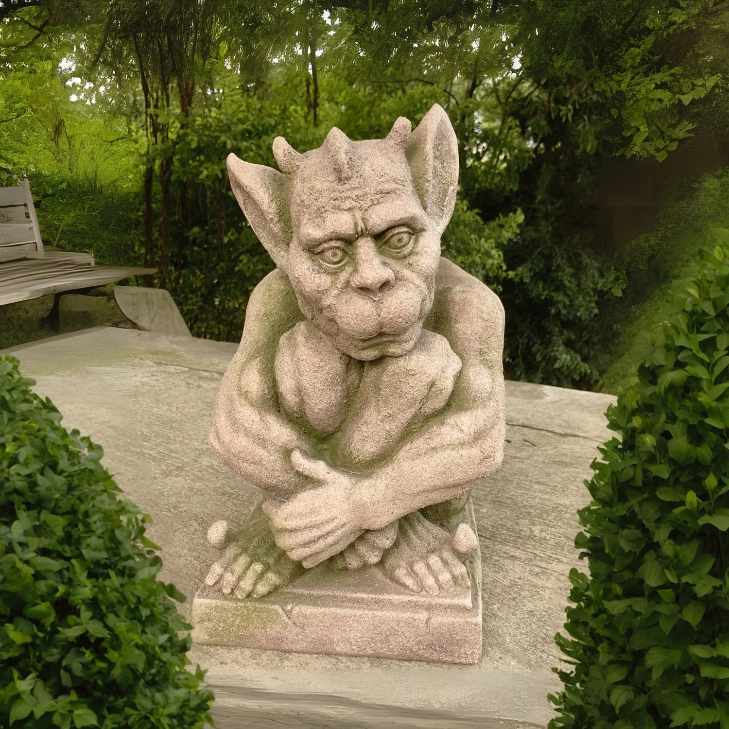 Gargoyle Vigilant Garden Statue 18" High