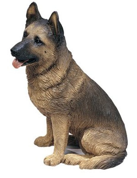 German Shepherd Dog Sitting Sculpture