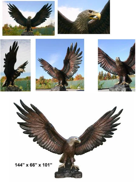 Giant American Eagle Monumental Bronze Sculpture