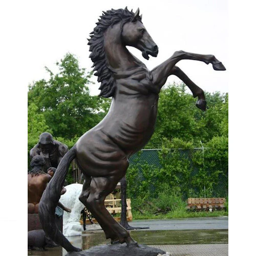 Giant Bronze Rearing Horse Sculpture - Image 2