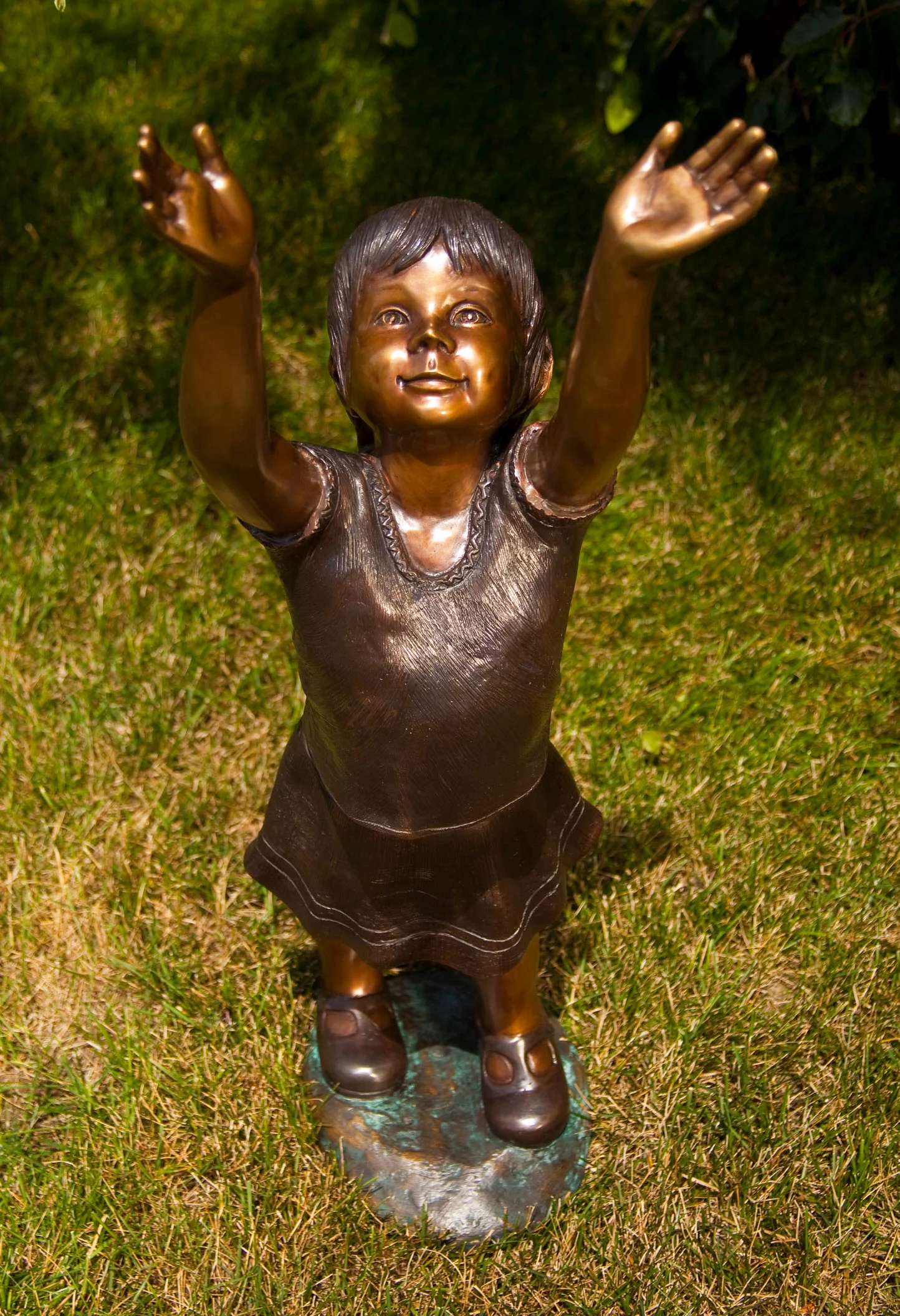 Girl Reaching for the Sky Bronze Statue – 32" High - Image 2