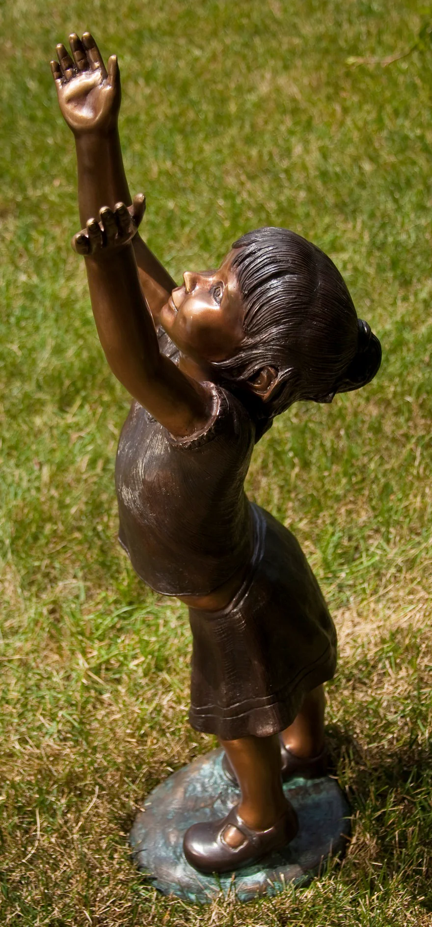 Girl Reaching for the Sky Bronze Statue – 32" High - Image 3