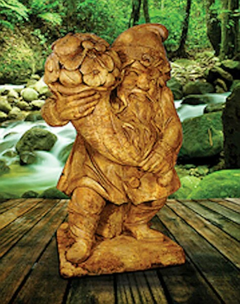 Gnome Of Plenty Cast Stone Garden Statue 24" High - Image 3