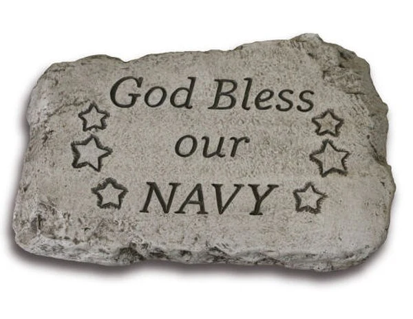 God Bless Our Navy Garden Stone - Image 2