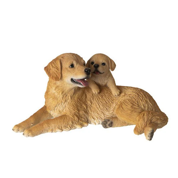 Golden Retriever with Puppy Figurine