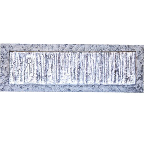 Grand Birch Garden Bench Cast Stone 54.5" Long - Image 3