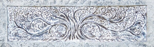 Grand Oak Garden Bench Cast Stone 54.5" Long - Image 4