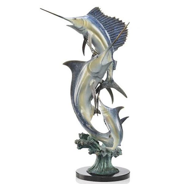 Grand Slam Marlin & Sailfish Sculpture