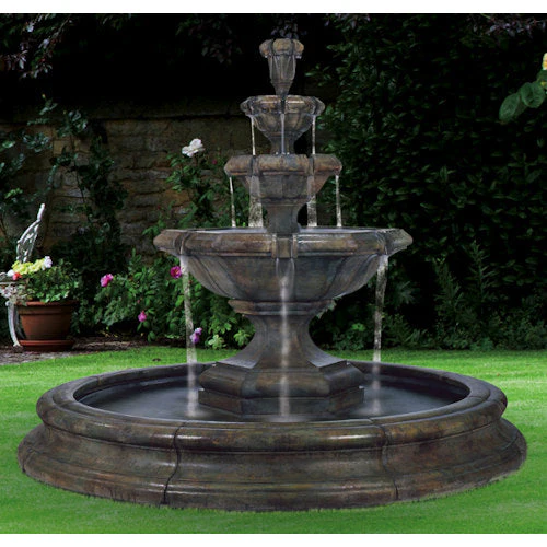 Grande Kensington Three Tier Fountain In Pool 79.5" High - Image 2