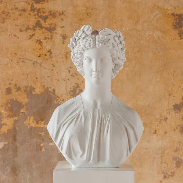 Grecian Amazon Woman Bust Sculpture