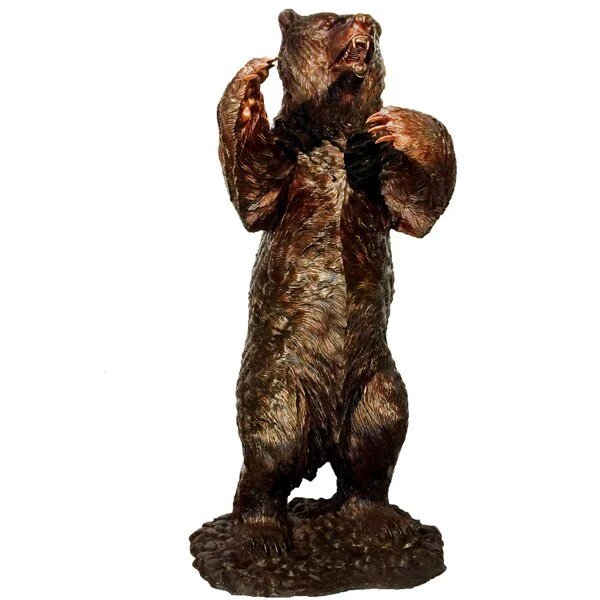 Grizzly Bear Sculpture Bronze 93" High - Image 2