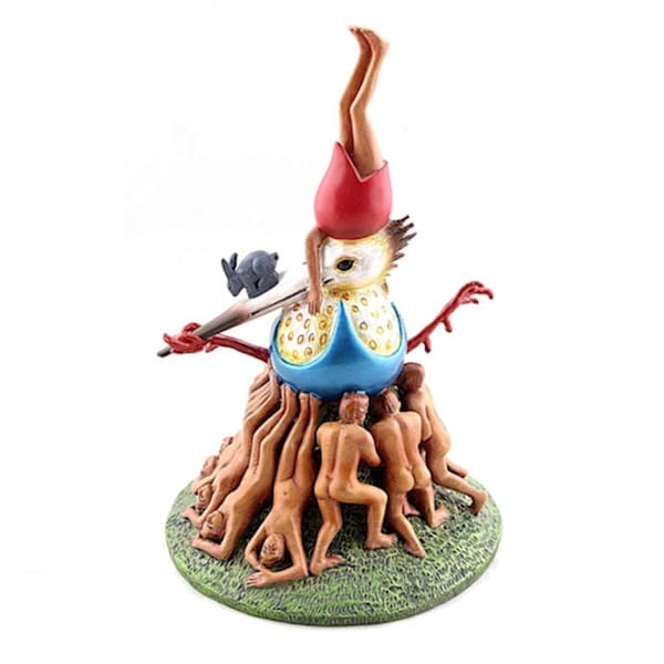 Group of Men Lifting Bird by Bosch Figurine