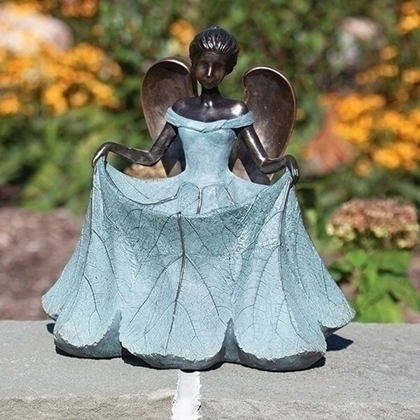 Haven Angel Curtsy Bird Bath or Feeder Sculpture