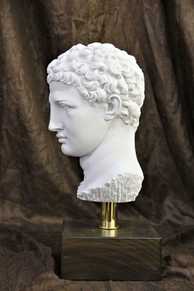 Head of Olympia Hermes on Base Bust Statue - Image 2