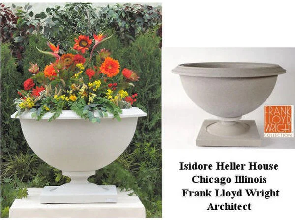 Heller Residence Urn by Frank Lloyd Wright Small 15" H - Image 3