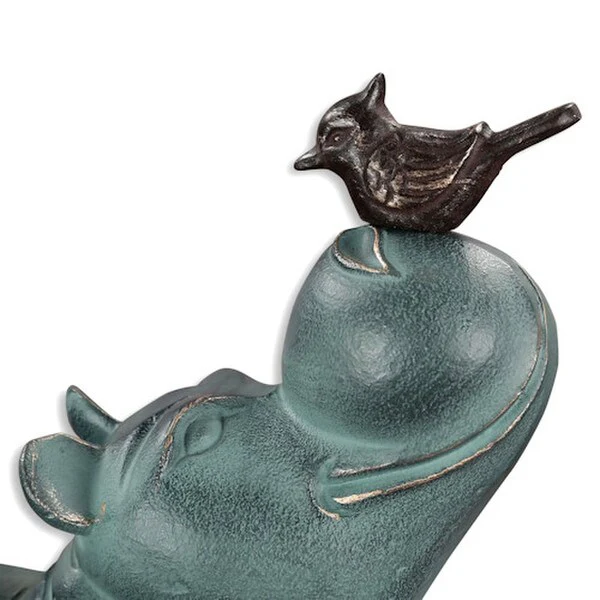 Hippo and Friend Garden Sculpture - Image 5