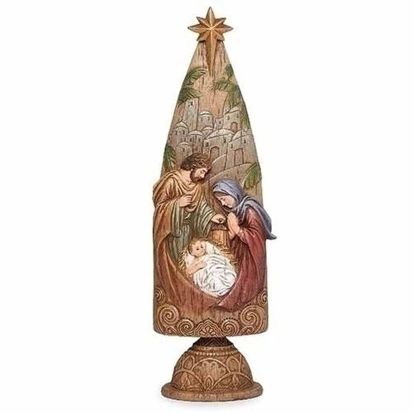 Holy Family Bethlehem Star Tree Statue