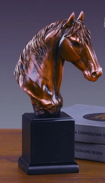 Horse Head Sculptural Bust 12" High