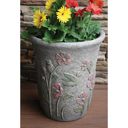 Hummingbird Cement Garden Planter