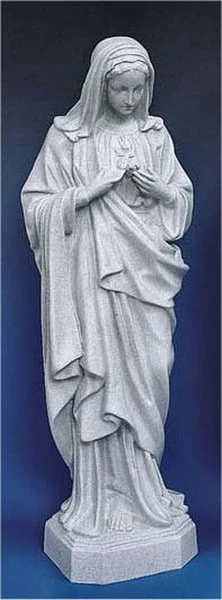 Immaculate Heart Of Mary Granite 24" High Statue - Image 2