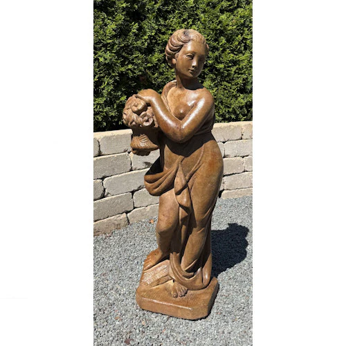 Italian Spring Season With Flowers Statue 36" High