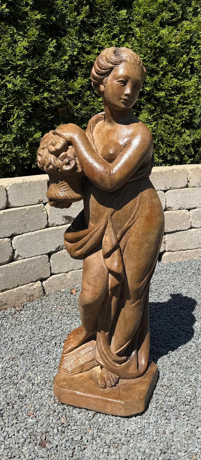 Italian Spring Season With Flowers Statue 36" High - Image 3