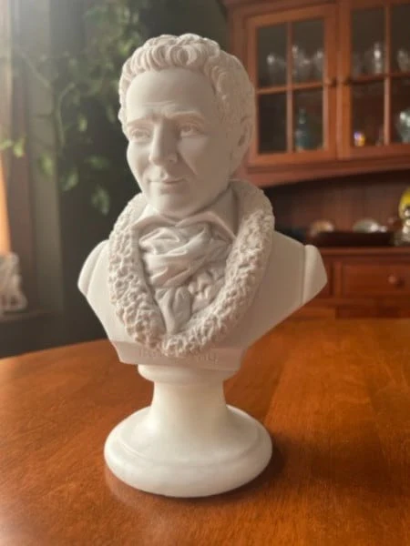 Jean-Jacques Rousseau Bust Statue Marble - Image 2