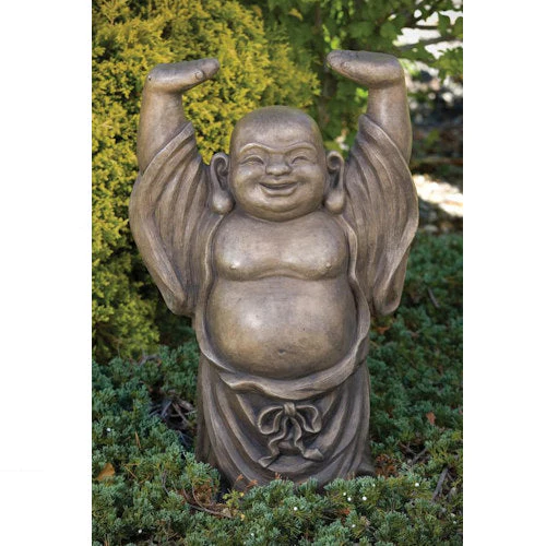 Jolly Hotei Standing Arm Above Head 27" High Statue