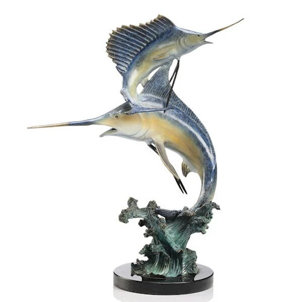 Keys Double Marlin & Sailfish Sculpture