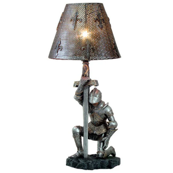 Knight with Sword Sculptural Lamp