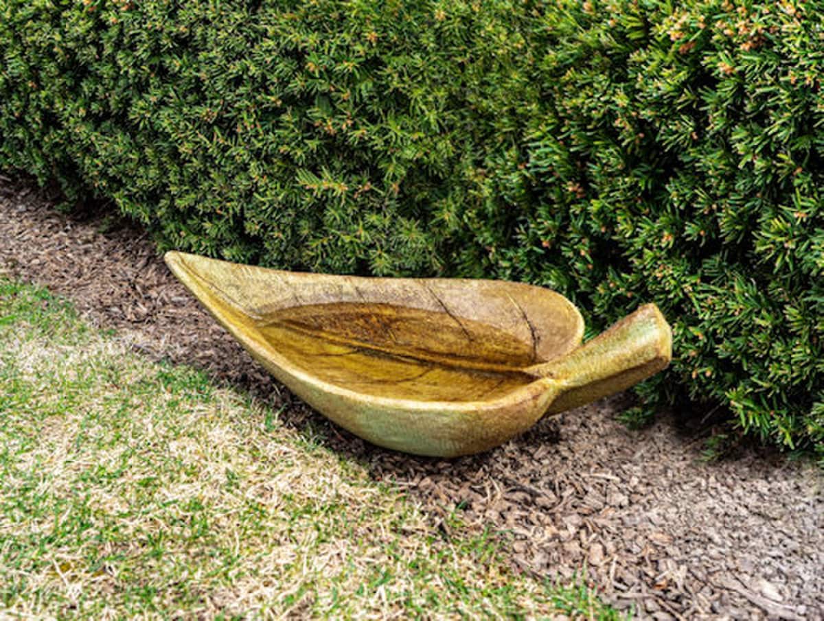 Large Leaf Birdbath Bowl Garden Sculpture