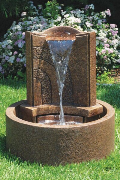 Lido Garden Cement Fountain with Light