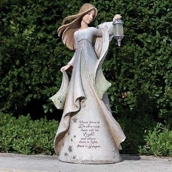 Light Bearer Angel by Karen Hahn Solar Statue