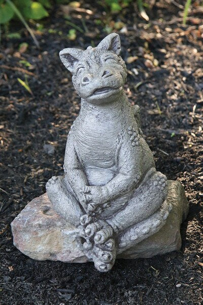 Little Dragon Take a Seat Garden Statue