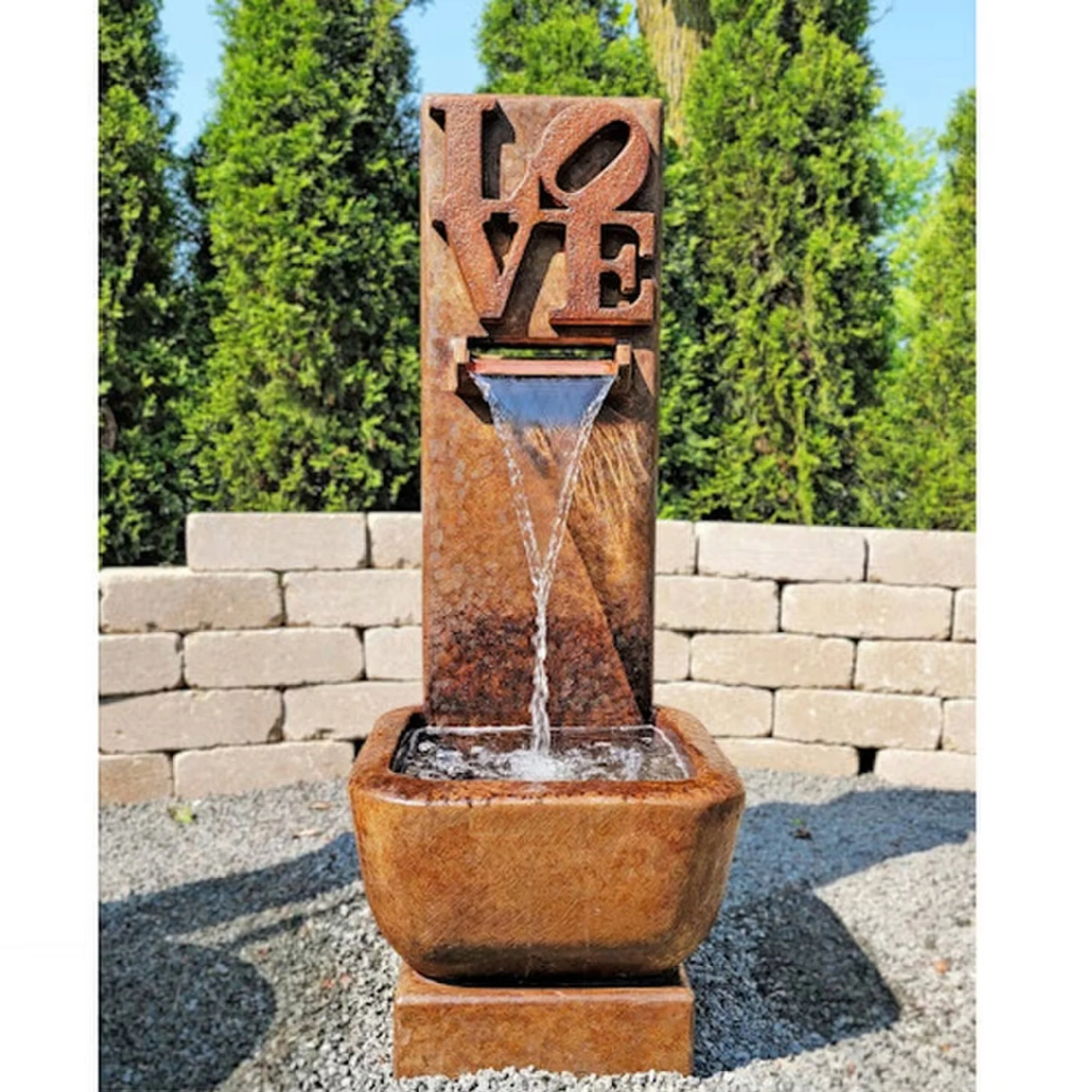 Love Wall Fountain With the Sculptural Word - Image 7