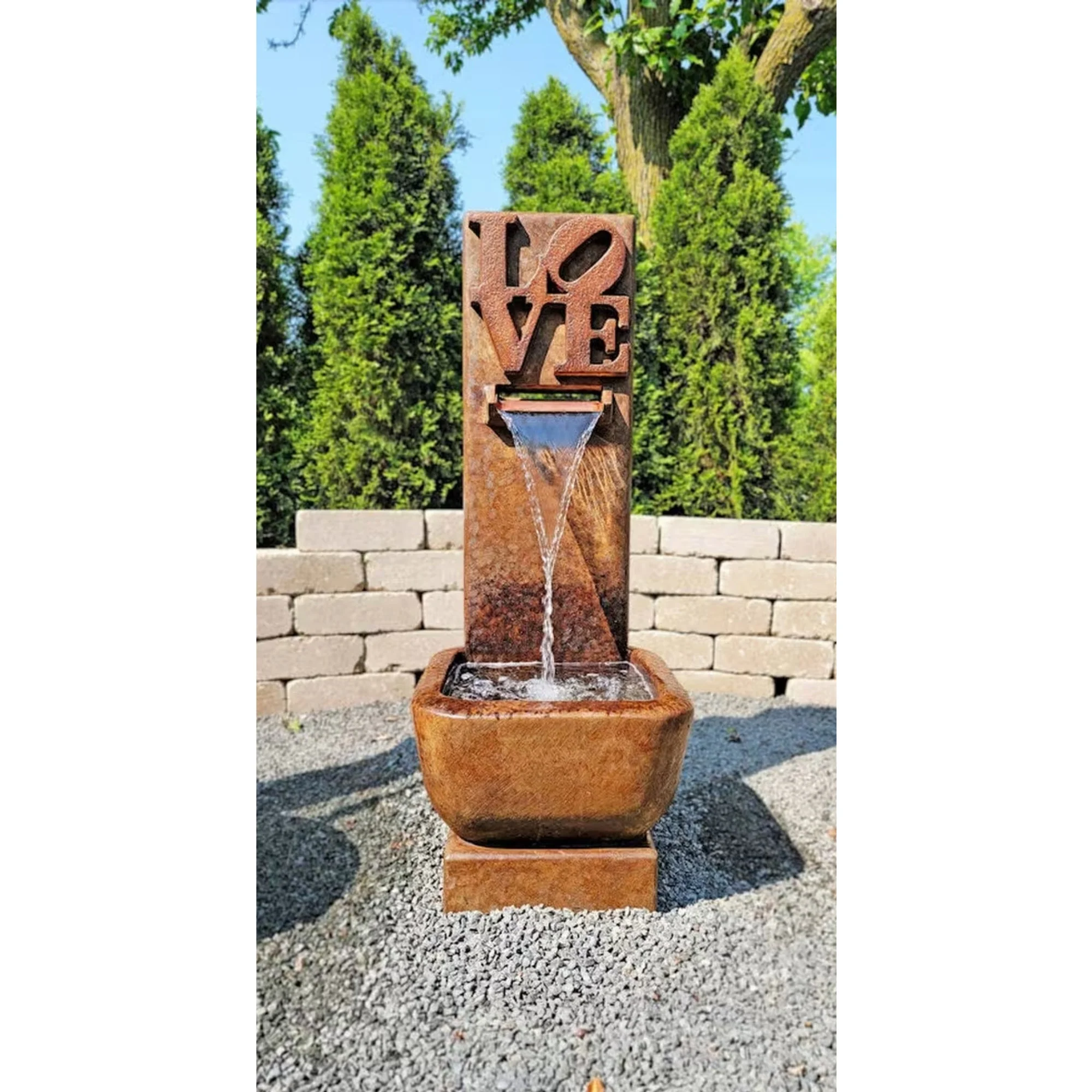 Love Wall Fountain With the Sculptural Word - Image 8