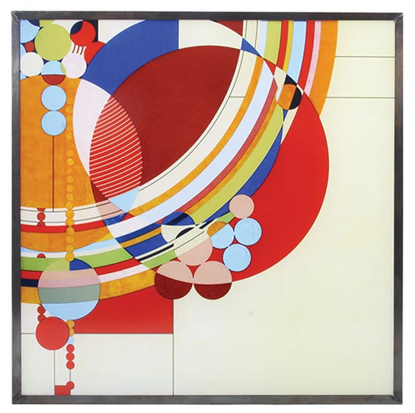 March Balloons Art Glass Window by Frank Lloyd Wright