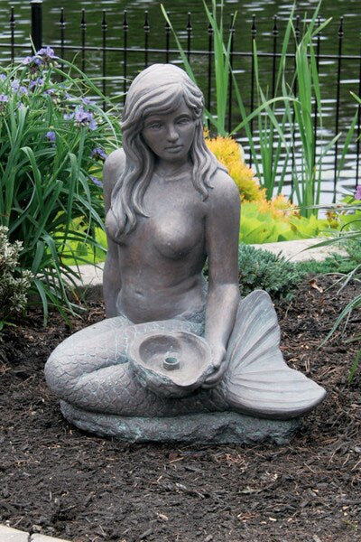 Mermaid Sitting Sculpture 30.5" High