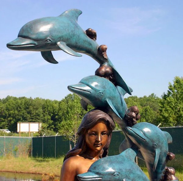 Mermaid Swimming With 8 Dolphins - Image 2