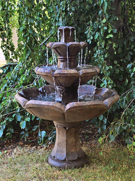 Montreux Three Tier Cement Fountain