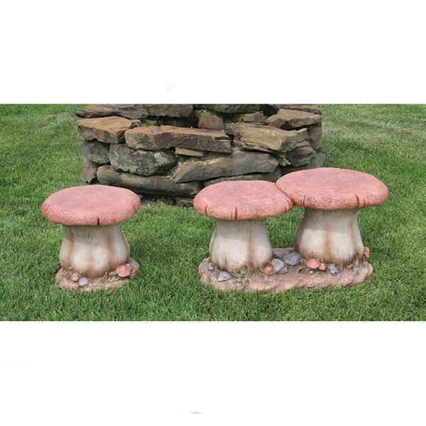 Mushroom Seating Stools Set of Two