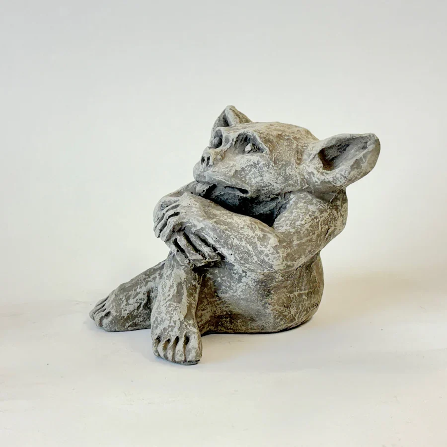 Naughty Imp Gargoyle Concrete Statue - Image 3