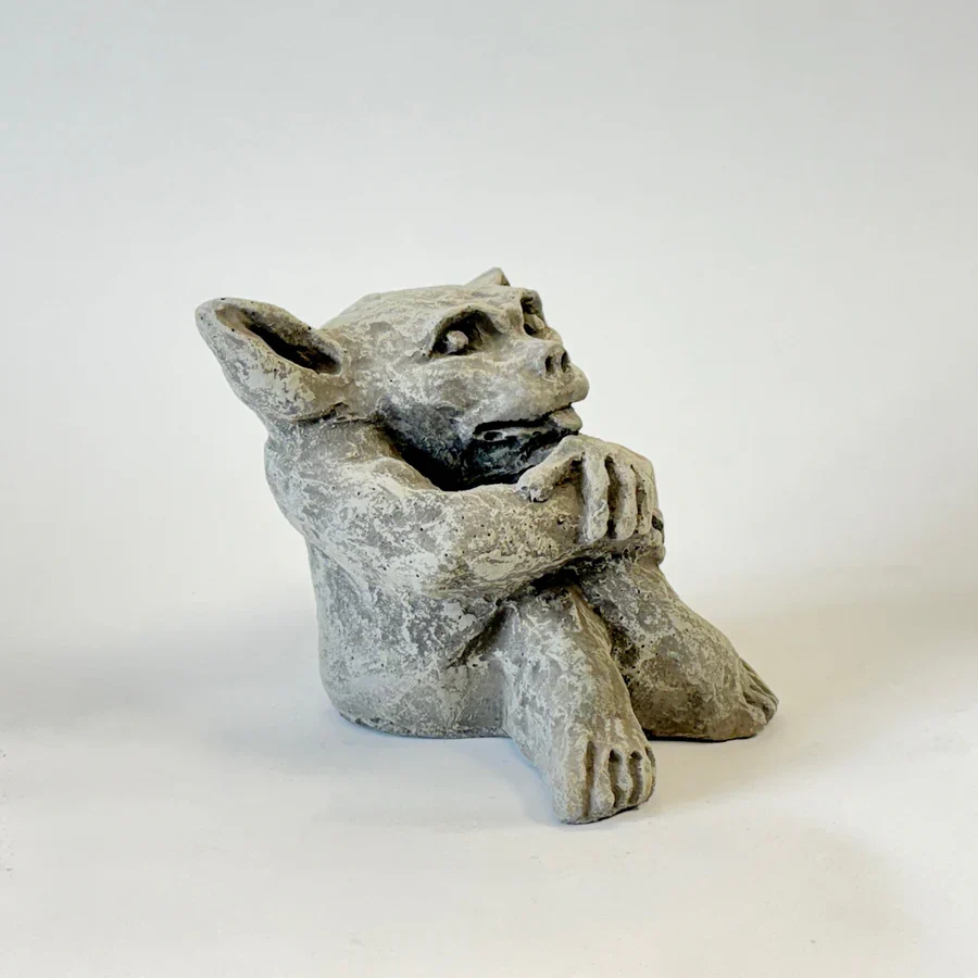Naughty Imp Gargoyle Concrete Statue - Image 4
