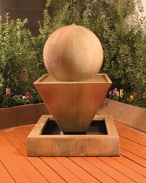 Oblique Fountain With Ball 42" High