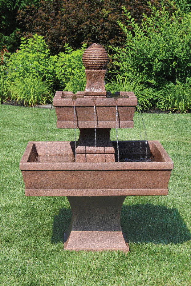 Oliveto  Squared Garden Fountain 47" High