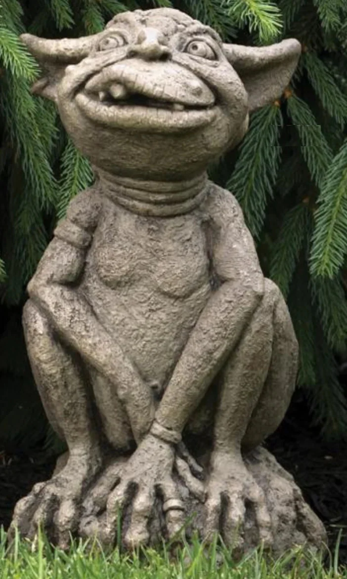 Orson Ogre Cement Garden Statue 18.25" High - Image 2