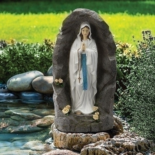 Our Lady of the Lourdes in Grotto Statue 36" H
