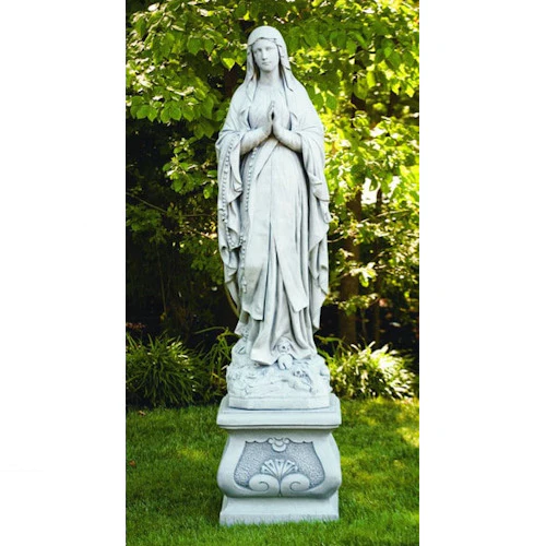 Our Lady Of The Lourdes With Pedestal - Image 2