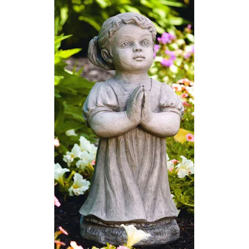Peaceful Girl Praying Garden Statue 20" High - Image 2