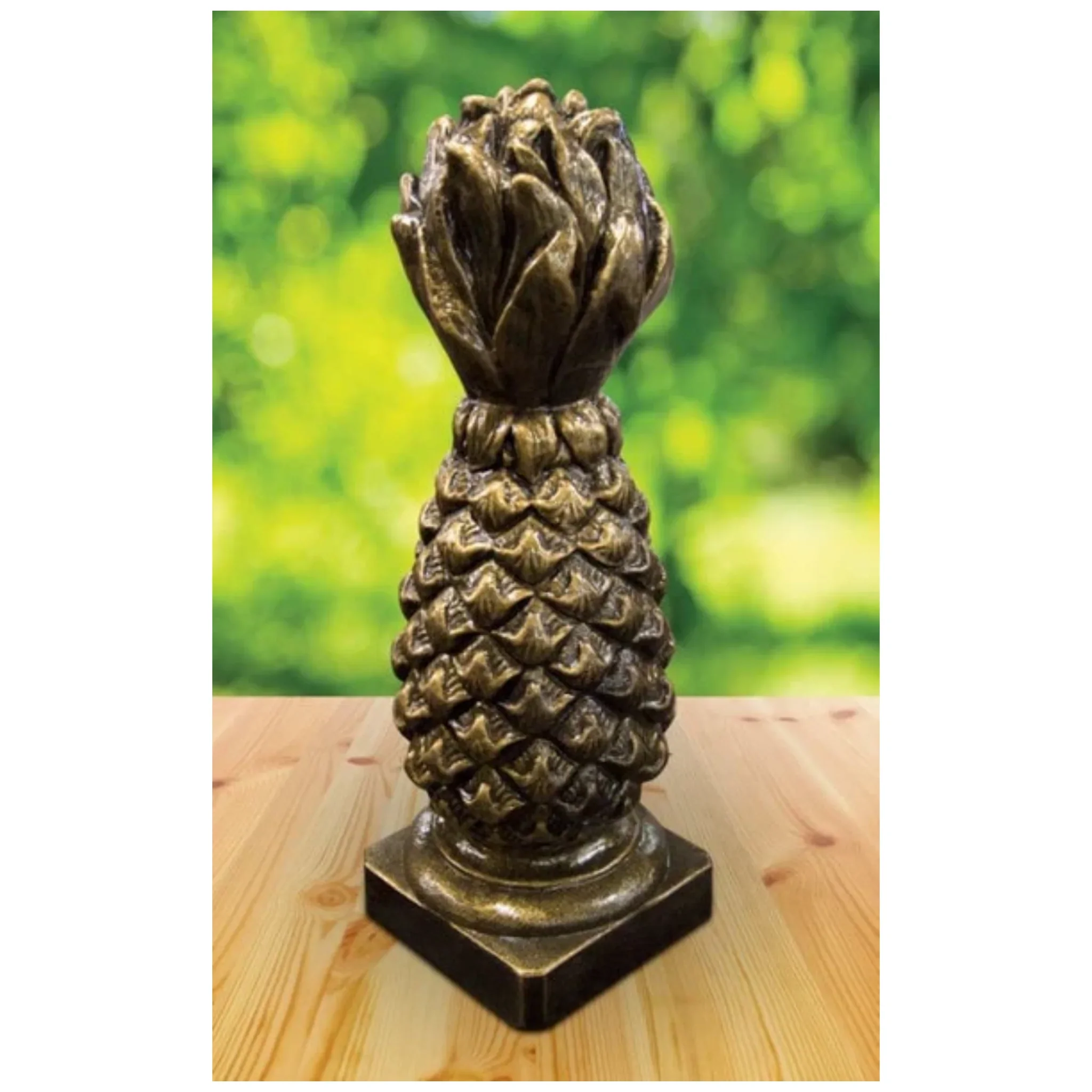 Pineapple Finial Cement Garden Statue 25" High - Image 3